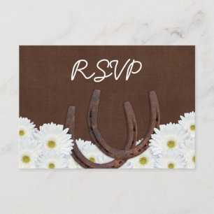 Tarjeta de respuesta RSVP de la boda de herradura 