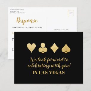 Tarjeta de respuesta RSVP de la boda de la boda de