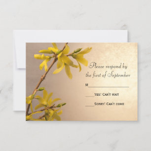 Tarjeta de respuesta RSVP de la boda de la primave