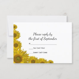 Tarjeta de respuesta RSVP de la boda del borde del