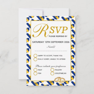 Tarjeta de respuesta RSVP de la celebración del Bo