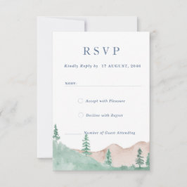 Tarjeta de respuesta RSVP de la Cordillera Foresta