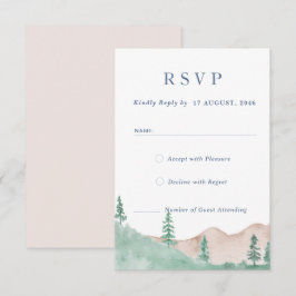 Tarjeta de respuesta RSVP de la Cordillera Foresta