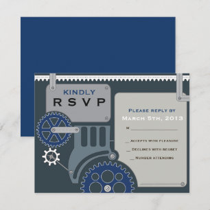 Tarjeta de respuesta RSVP de la invitación a la ba