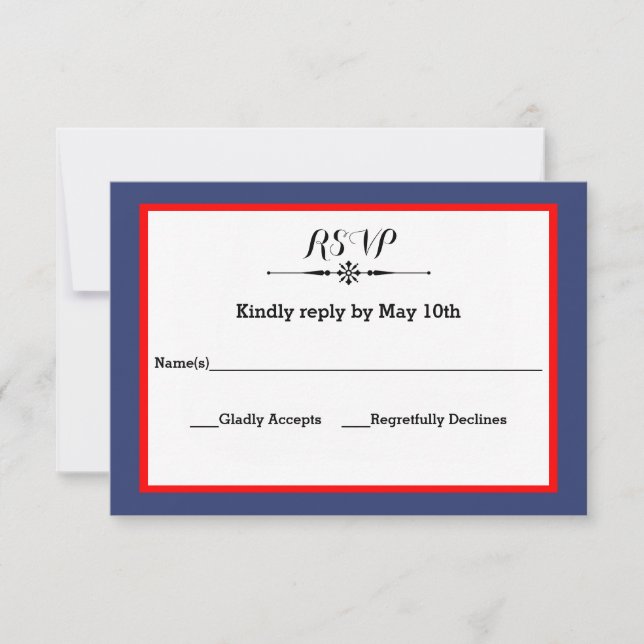 Tarjeta de respuesta RSVP de la Marina y el Marco  (Anverso)