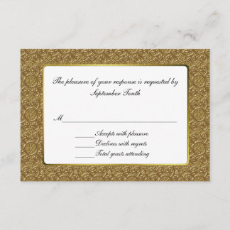 Tarjeta de respuesta RSVP de la simple elegancia d