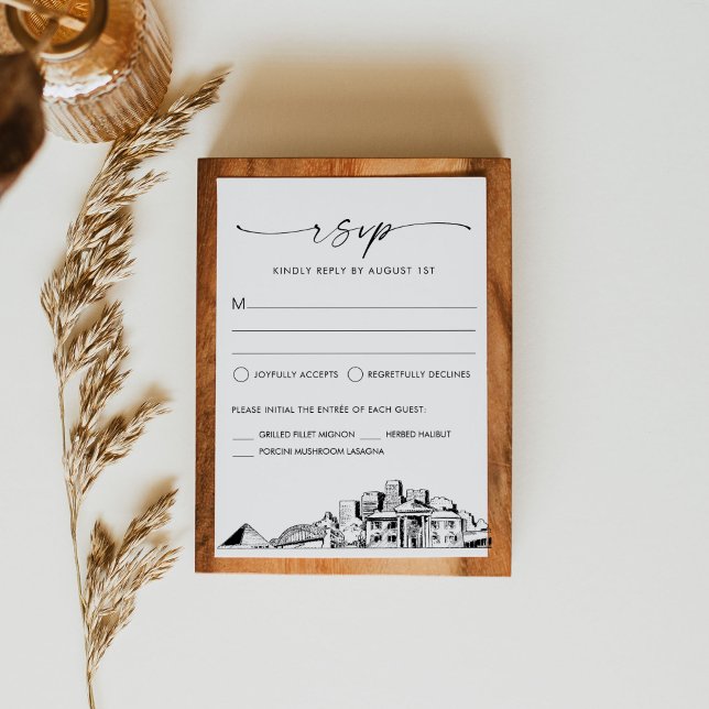 Tarjeta de respuesta RSVP de Memphis Skyline Weddi (Subido por el creador)