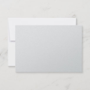 Tarjeta de respuesta RSVP de Metallic Silver Weddi