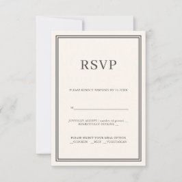 Tarjeta de respuesta RSVP de minimalismo moderno