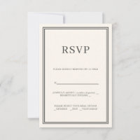 Tarjeta de respuesta RSVP de minimalismo moderno