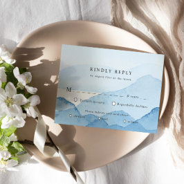 Tarjeta de respuesta RSVP de Paisaje de la Cordill