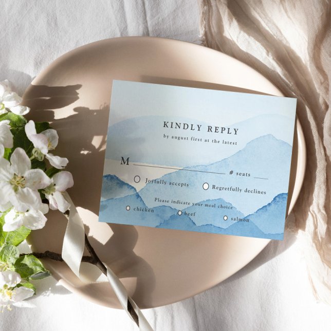 Tarjeta de respuesta RSVP de Paisaje de la Cordill (Subido por el creador)