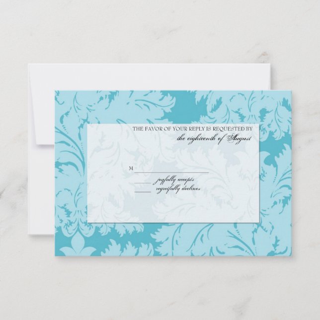Tarjeta de respuesta RSVP de personalizable (Anverso)