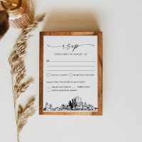 Tarjeta de respuesta RSVP de Phoenix Skyline Weddi