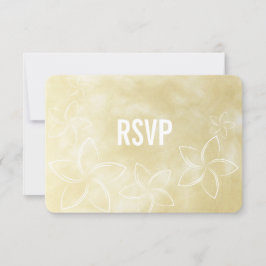 Tarjeta de respuesta RSVP de Plumeria Wedding
