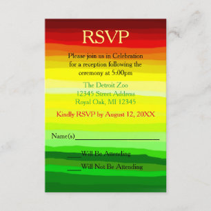 Tarjeta de respuesta RSVP de recepción de paisaje