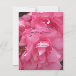 Tarjeta de respuesta RSVP de rosas rosadas bonitas