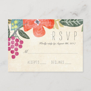 Tarjeta de respuesta RSVP de Russe Paradise