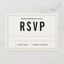 Tarjeta de respuesta RSVP de simple boda rústica -