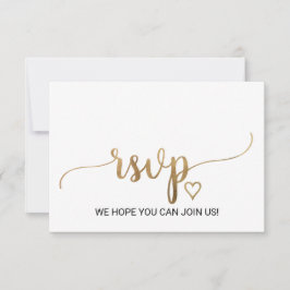 Tarjeta de Respuesta RSVP de Sitio Web de Boda con