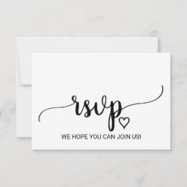 Tarjeta de Respuesta RSVP de Sitio Web de Boda con