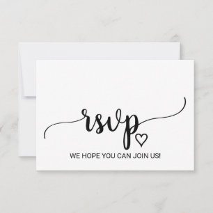 Tarjeta de Respuesta RSVP de Sitio Web de Boda con