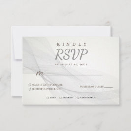 Tarjeta de respuesta RSVP de textura de línea abst
