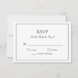 Tarjeta de respuesta RSVP de tipo tipográfico simp