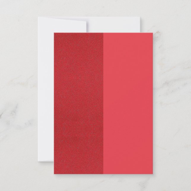 Tarjeta de respuesta RSVP de tomate rojo dividida  (Anverso)
