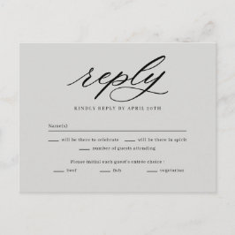 Tarjeta de respuesta RSVP de última boda