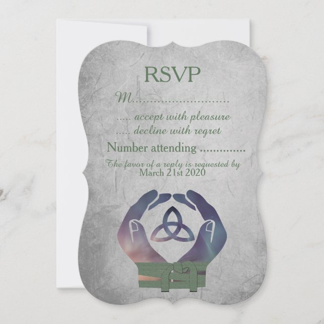 Tarjeta de respuesta RSVP de unión eterna (Anverso)