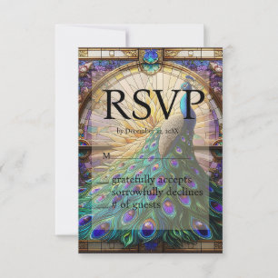 Tarjeta de respuesta RSVP de vidrio templado para 