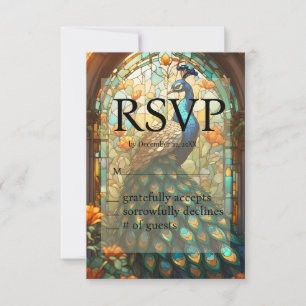 Tarjeta de respuesta RSVP de vidrio templado para