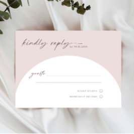 Tarjeta de respuesta RSVP del Arco Bohemio Sencill