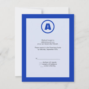 Tarjeta de respuesta RSVP del Héroe del Bar Mitzva