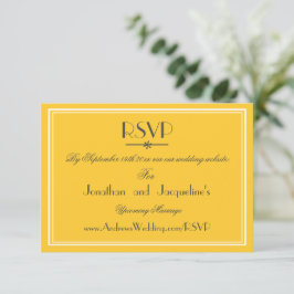 Tarjeta de respuesta RSVP del sitio web del Boda m