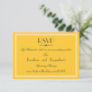 Tarjeta de respuesta RSVP del sitio web del Boda m