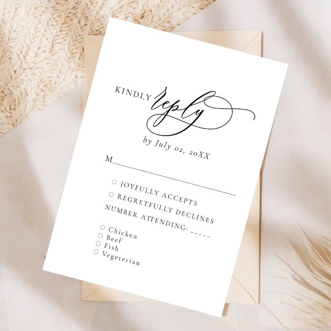 Tarjeta de respuesta RSVP elegante y moderna (Subido por el creador)