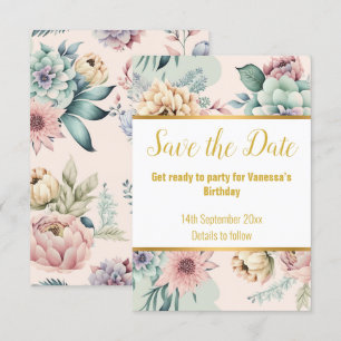 TARJETA DE RESPUESTA RSVP FLORAL ROSA ELEGANTE DE 