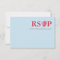 TARJETA DE RESPUESTA RSVP linda huella dactilar pa