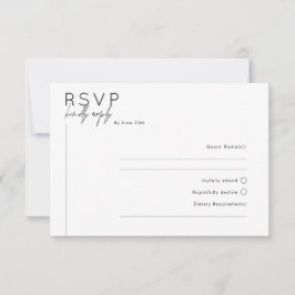 Tarjeta de respuesta RSVP minimalista simple