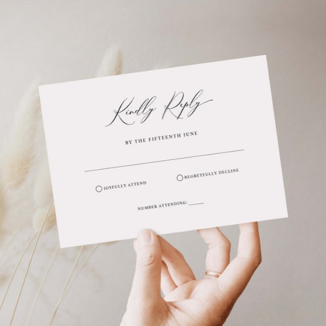 Tarjeta de respuesta RSVP minimalista simple (Subido por el creador)