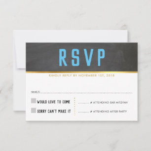 TARJETA DE RESPUESTA RSVP negrita inteligente colo