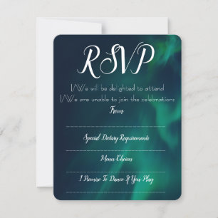 Tarjeta de respuesta RSVP / Northern Lights