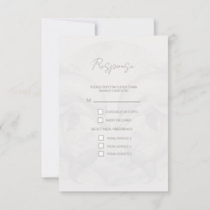 Tarjeta de respuesta RSVP para boda de delfín mode