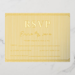 Tarjeta de respuesta RSVP para boda elegante – Dis