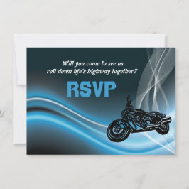 Tarjeta de respuesta RSVP para boda en bicicleta d