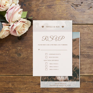 Tarjeta de respuesta RSVP para bodas de fotos de b