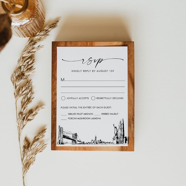 Tarjeta de respuesta RSVP para bodas en el horizon (Subido por el creador)