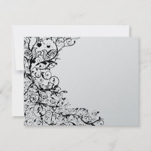 Tarjeta de respuesta RSVP para bodas y nataciones 